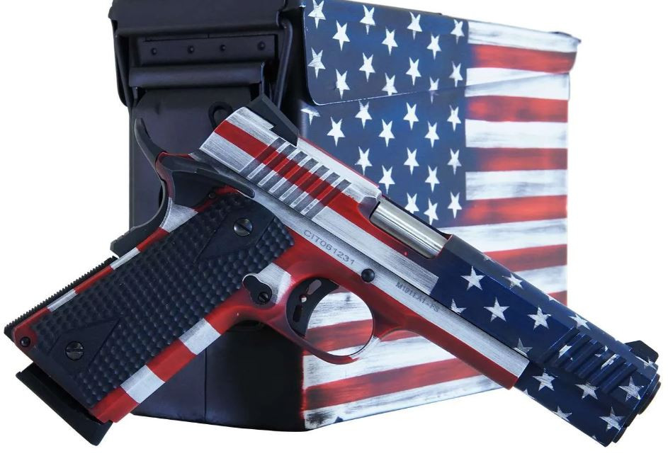 Citadel CITC45FUSAAC 1911-A1 .45 ACP 5" 8+1 US Flag Cerakote w/ Cerakoted Ammo Can - Citadel Firearms